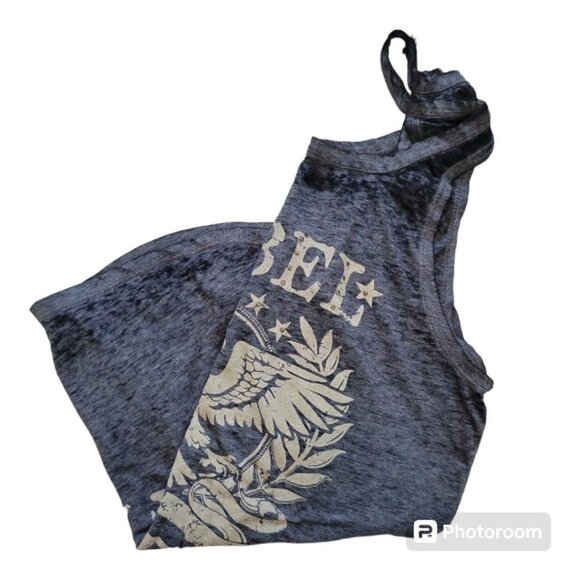 Patriotic Grey M Tank by Maurices -"Rebel Be Free" Design with Stylish Open Back - Picture 6 of 6